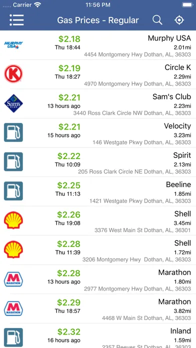 Capturas de pantalla de Gas Prices Near You