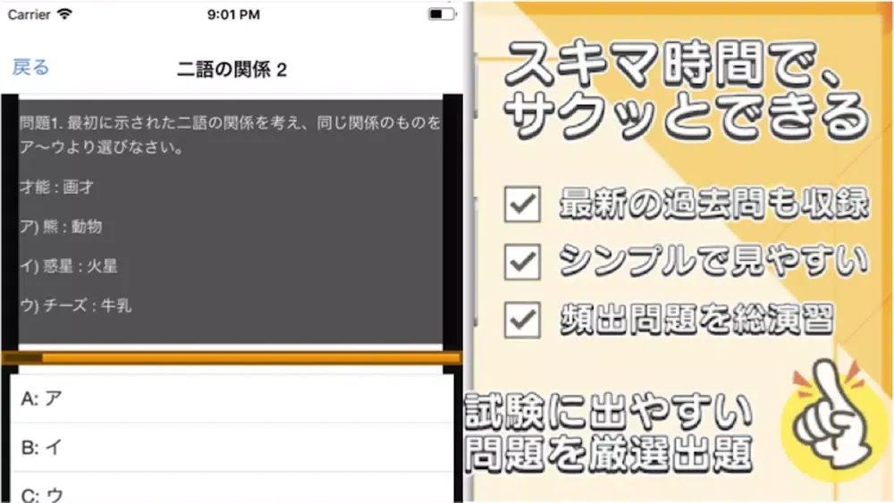 Tangkapan skrin SPI3 言語能力 問題集