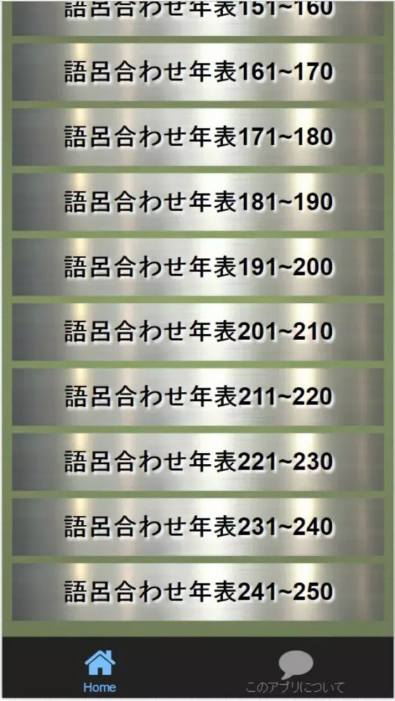 Screenshot di 高校受験対策　日本史語呂合わせ歴史年号　全250問
