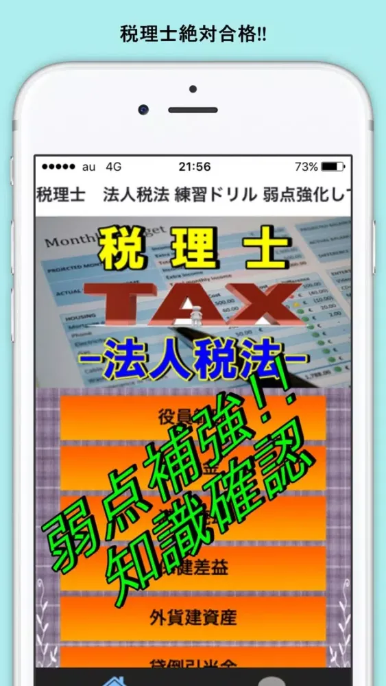 Capturas de pantalla de 税理士　法人税法　 練習ドリル