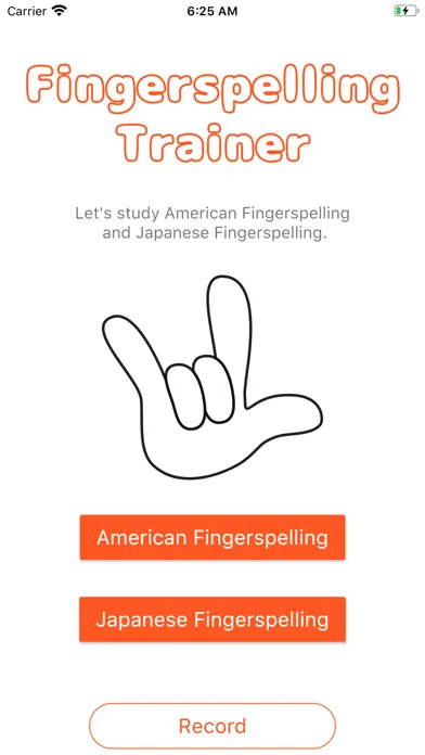 Captures d'écran de Fingerspelling Trainer