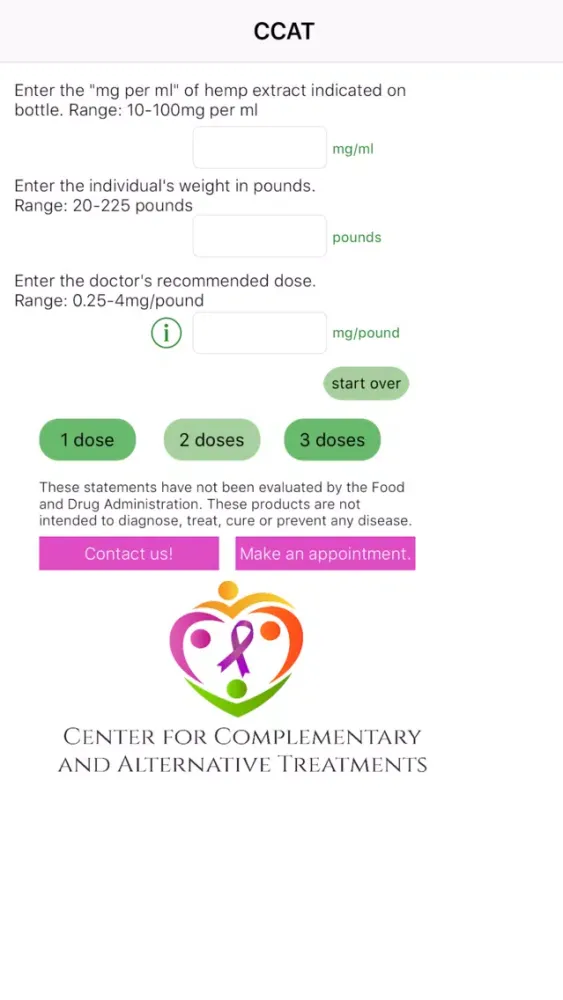 Captures d'écran de Center For Complementary & Alternative Treatments