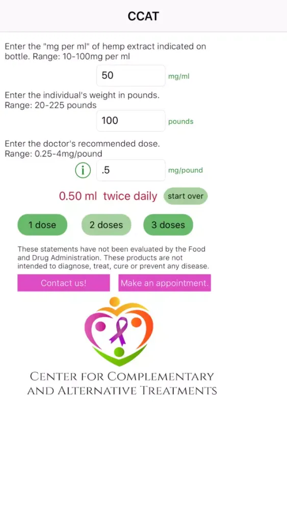 Captures d'écran de Center For Complementary & Alternative Treatments