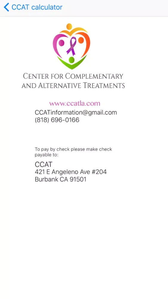 Captures d'écran de Center For Complementary & Alternative Treatments