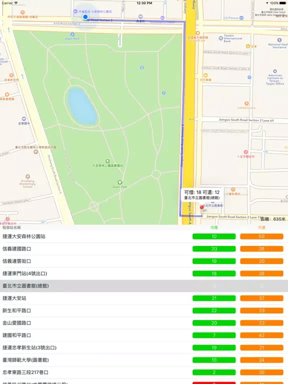 Capturas de pantalla de 台灣 YouBike 即時情報 iPad 