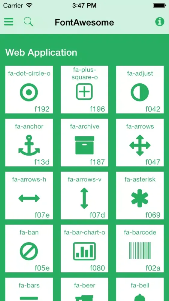 FontAwesome Guide应用截图