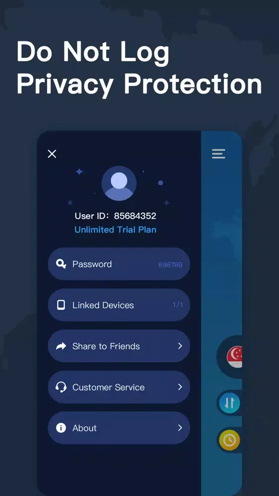 Tangkapan skrin VPN - HotspotVPN Lite