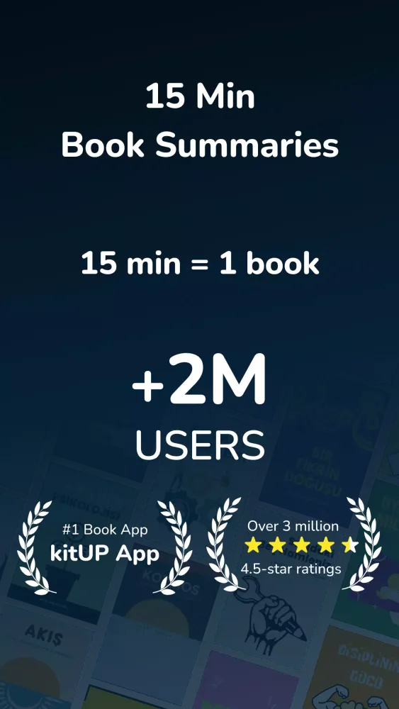 Capturas de tela do kitUP: Audiobook Summaries