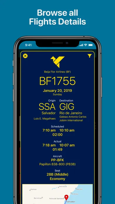 Air Travel Log Screenshots