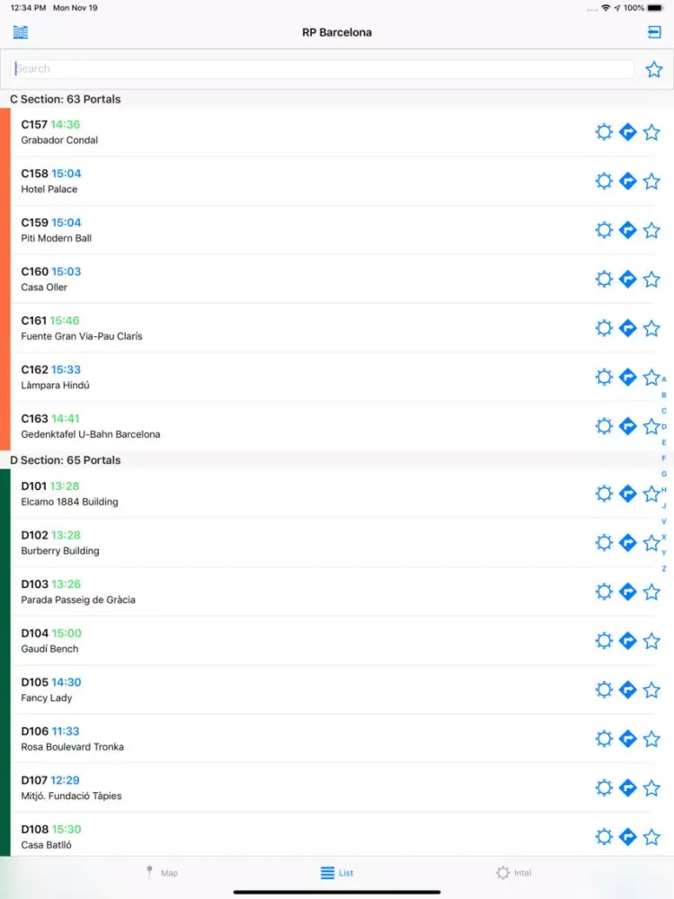 Tangkapan layar Anomaly App iPad