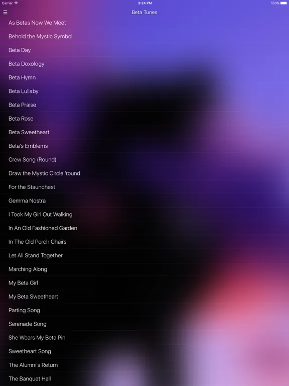 Скриншоты Beta Tunes (Beta Theta Pi) iPad 