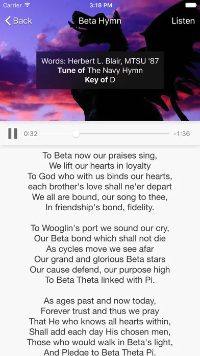 Скриншоты Beta Tunes (Beta Theta Pi)