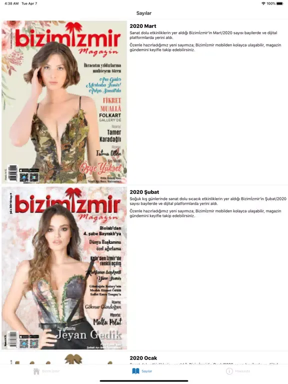 Bizimizmir Magazin iPad  سکرین شاٹس
