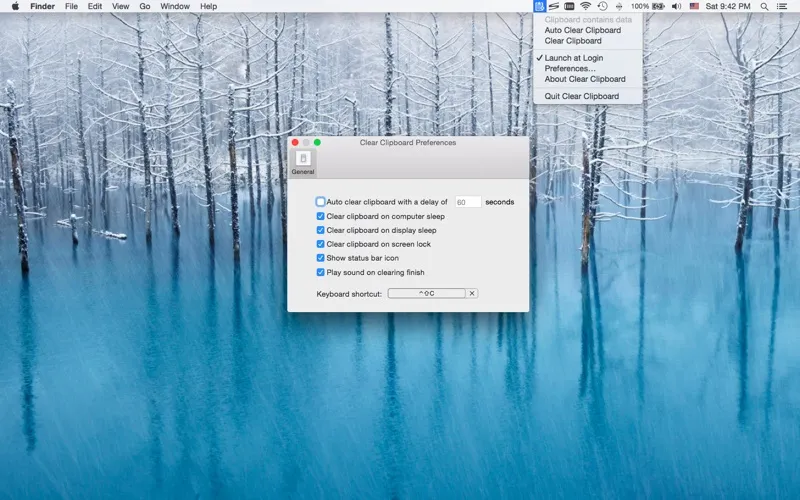 Capturas de tela do Clear Clipboard
