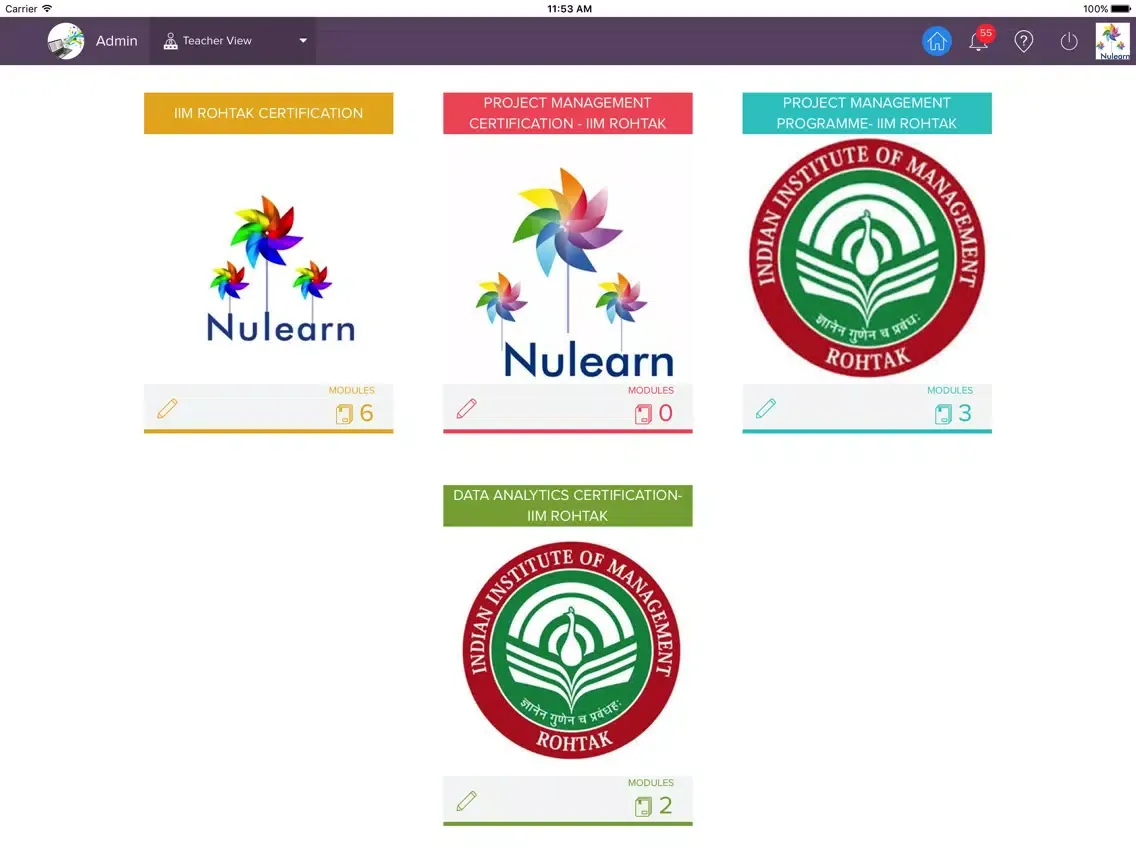 Screenshot di Nulearn iPad 