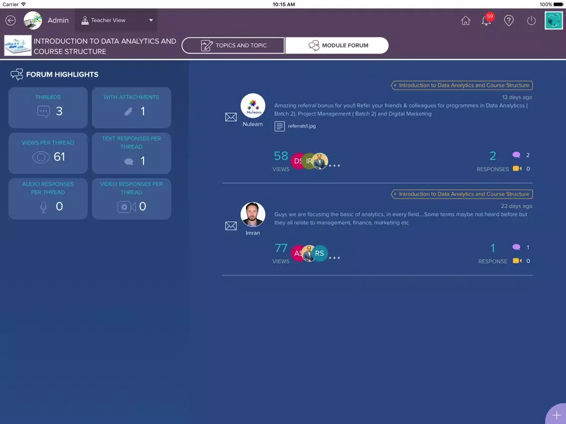 Screenshot di Nulearn iPad 