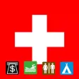 Leisuremap Switzerland, Camping, Golf, Swimming, Car parks, and more