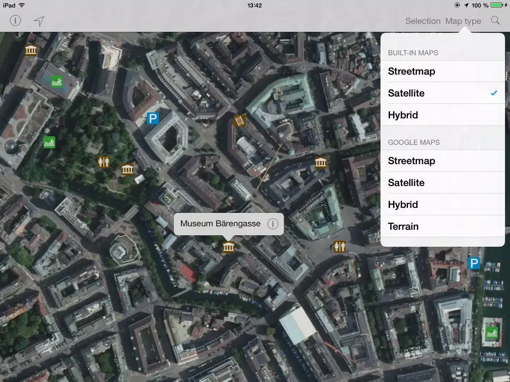 Leisuremap Switzerland, Camping, Golf, Swimming, Car parks, and more iPad  Screenshots