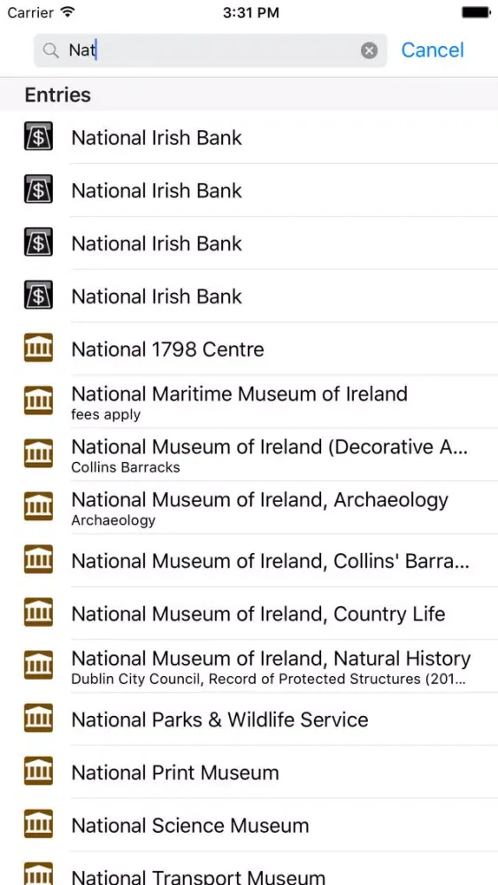 Leisuremap Ireland, Camping, Golf, Swimming, Car parks, and more スクリーンショット