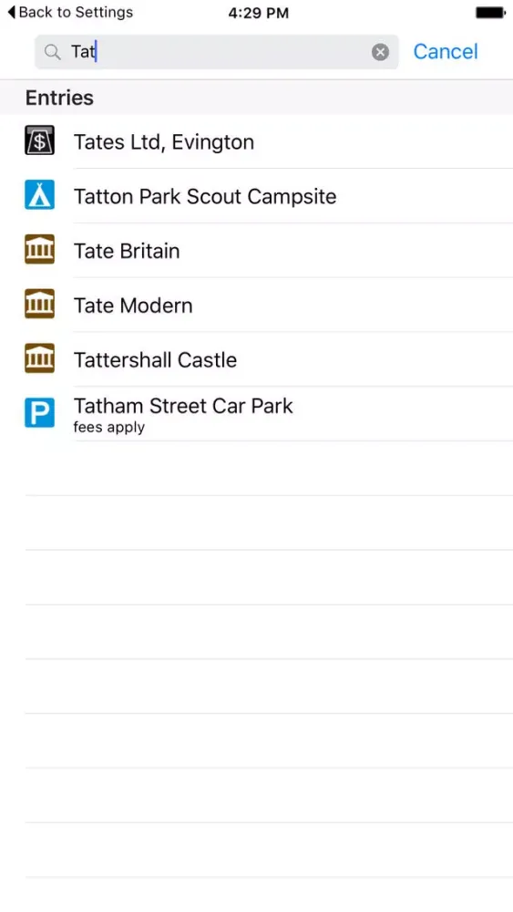 Leisuremap United Kingdom, Camping, Golf, Swimming, Car parks, and more Ekran Görüntüleri