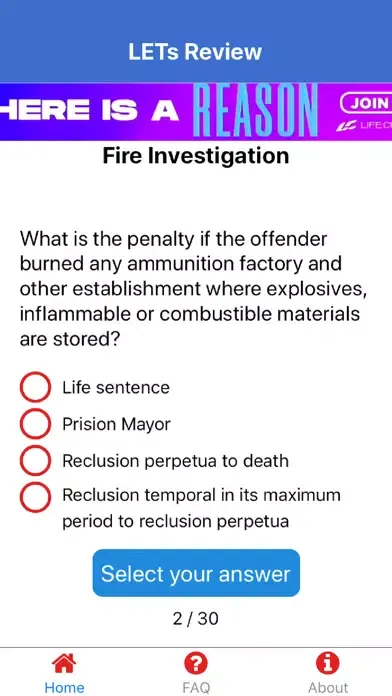Zrzuty ekranu LETs Review Fire Officer Exam
