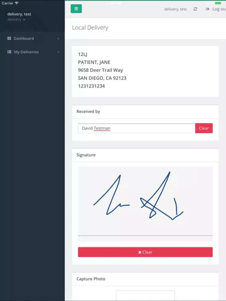 Home Delivery Management iPad  Ekran Görüntüleri