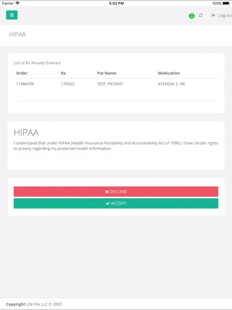Pharmacy Kiosk iPad  Screenshots