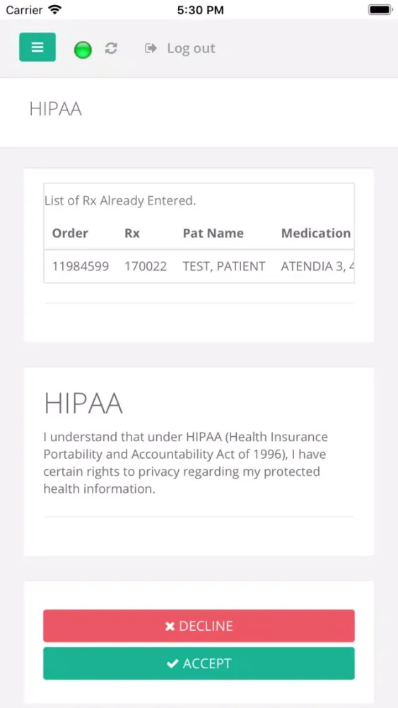 Pharmacy Kiosk Screenshots