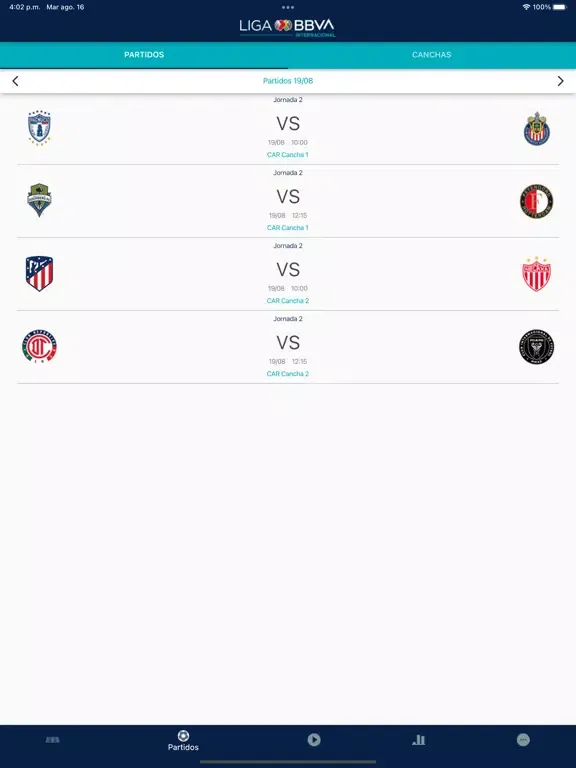 LIGA BBVA MX INTERNACIONAL iPad  Screenshots