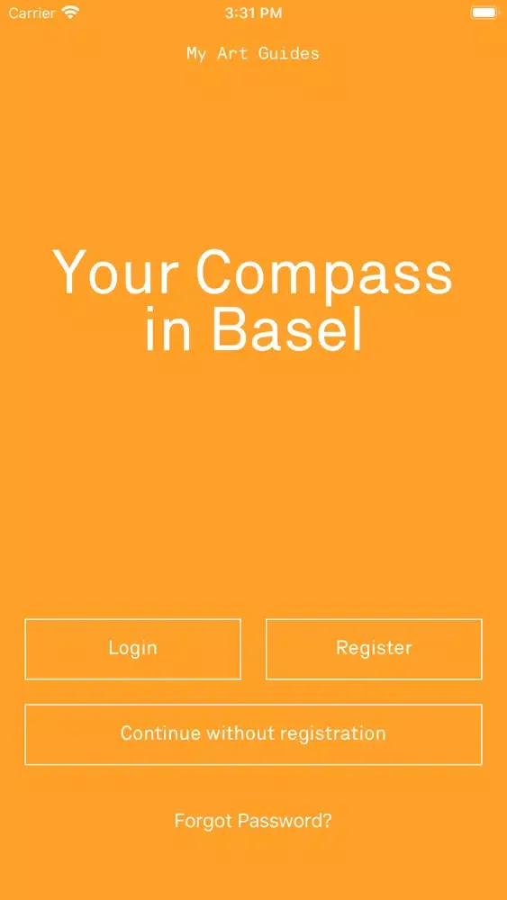 Capturas de tela do My Art Guide Basel Fall 2020