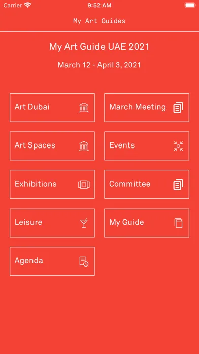 Captures d'écran de My Art Guide UAE 2021