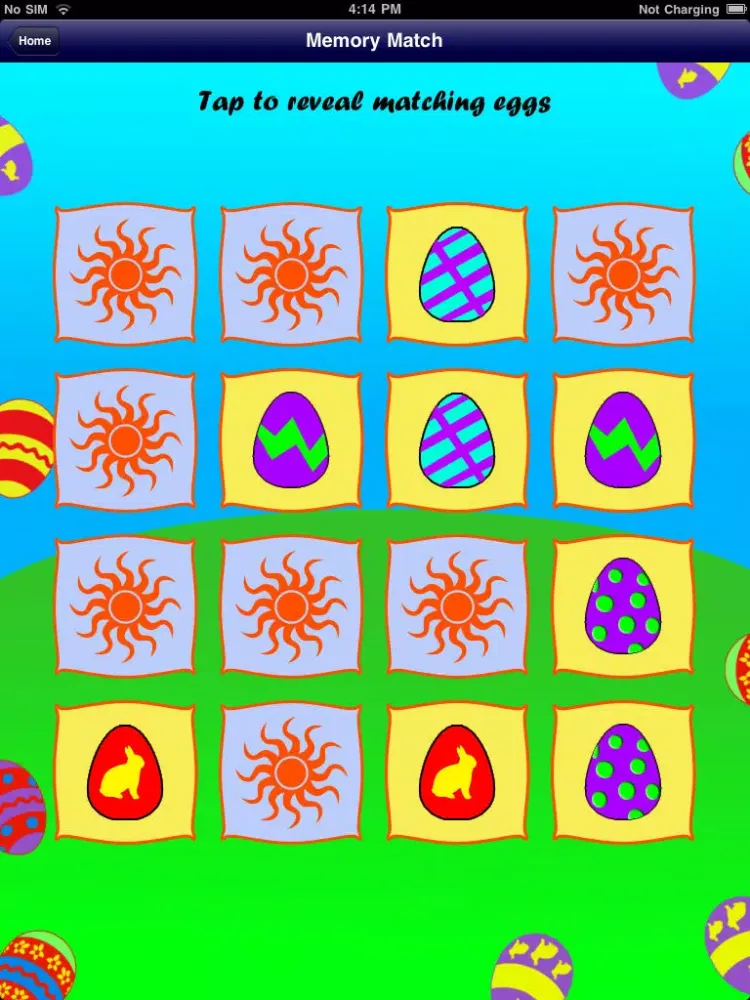 Tangkapan layar Easter Egg Matchy Matchy iPad 