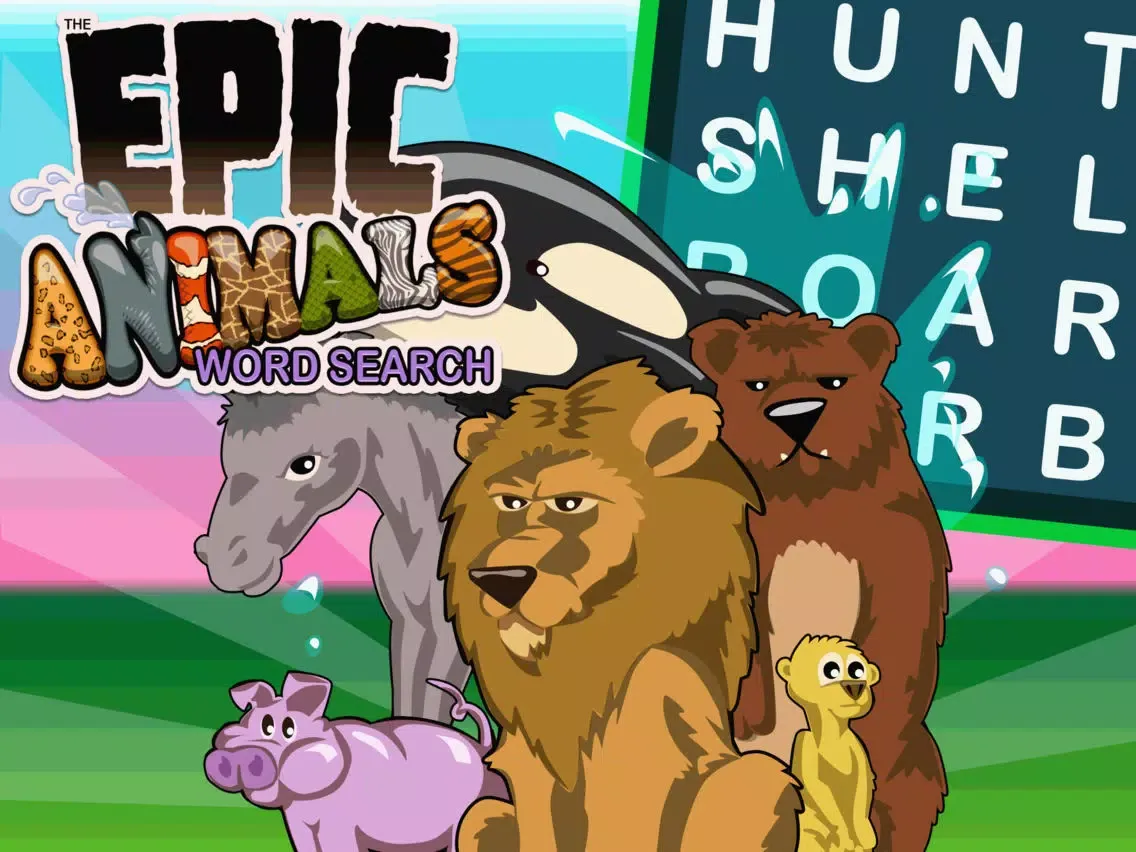 Epic Animals Word Search - giant wildlife wordsearch (ad-free) iPad  سکرین شاٹس