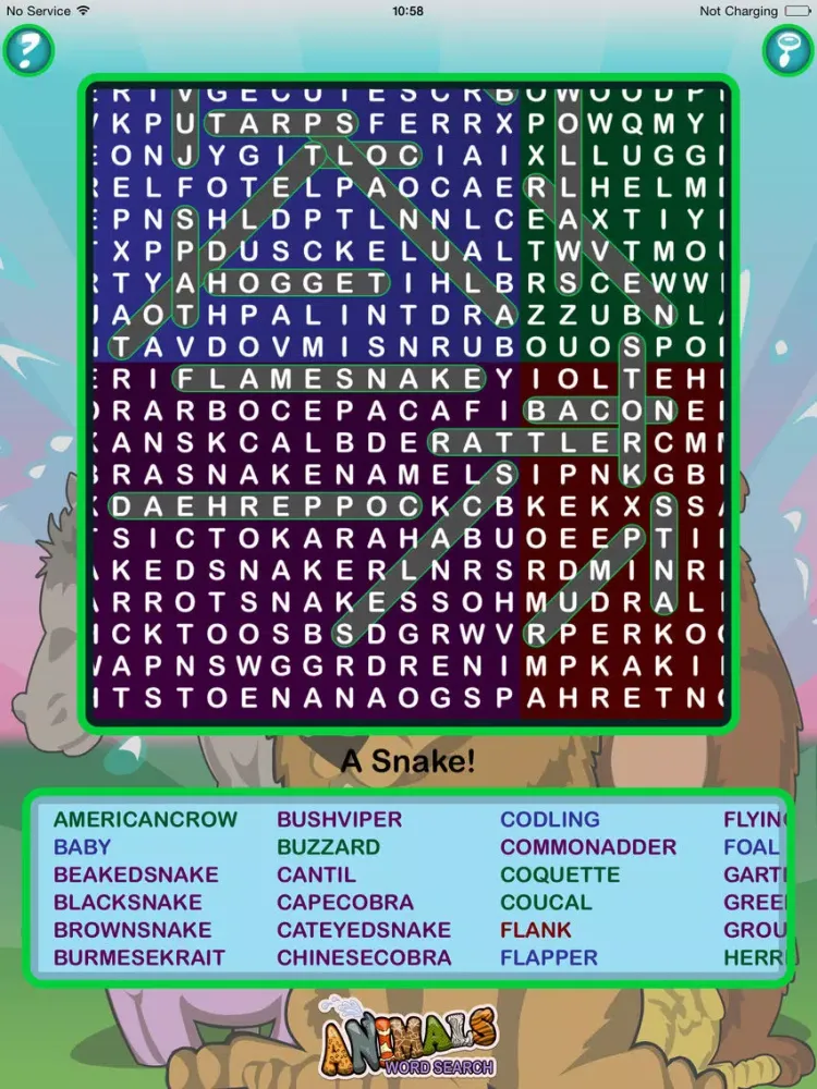 Epic Animals Word Search - giant wildlife wordsearch (ad-free) iPad  سکرین شاٹس