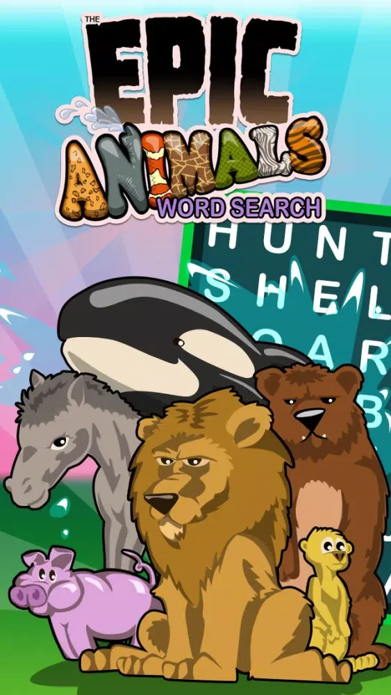 Epic Animals Word Search - giant wildlife wordsearch (ad-free) سکرین شاٹس