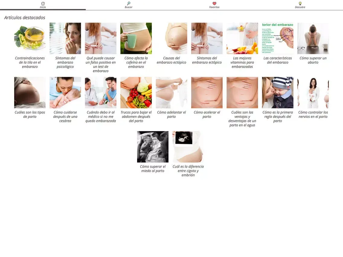Consejos para embarazadas iPad  Screenshots