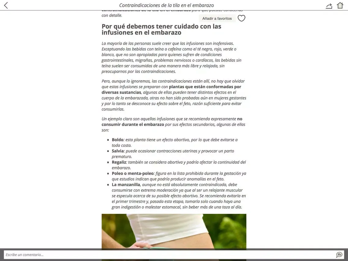 Consejos para embarazadas iPad  Screenshots