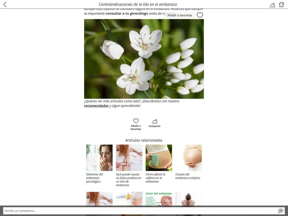 Consejos para embarazadas iPad  Screenshots