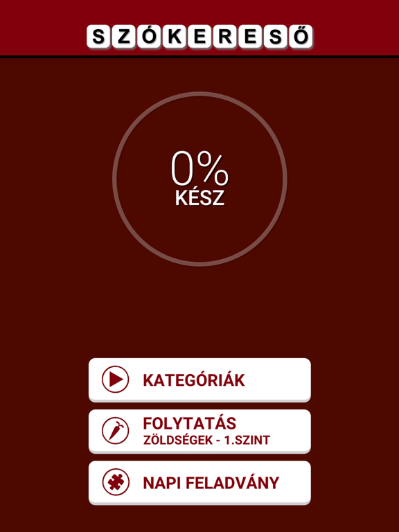 Zrzuty ekranu Magyar Szókereső iPad 