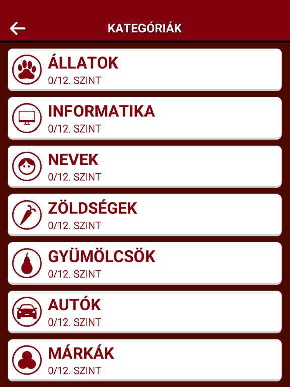Zrzuty ekranu Magyar Szókereső iPad 