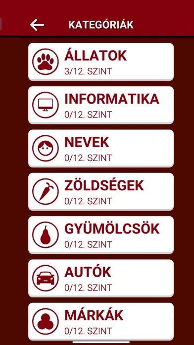 Screenshot di Magyar Szókereső