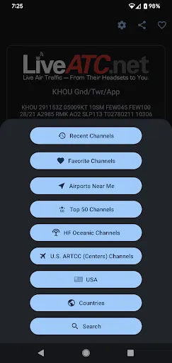 Capturas de pantalla de LiveATC for Android