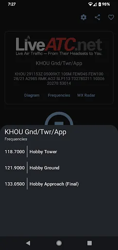 Capturas de pantalla de LiveATC for Android