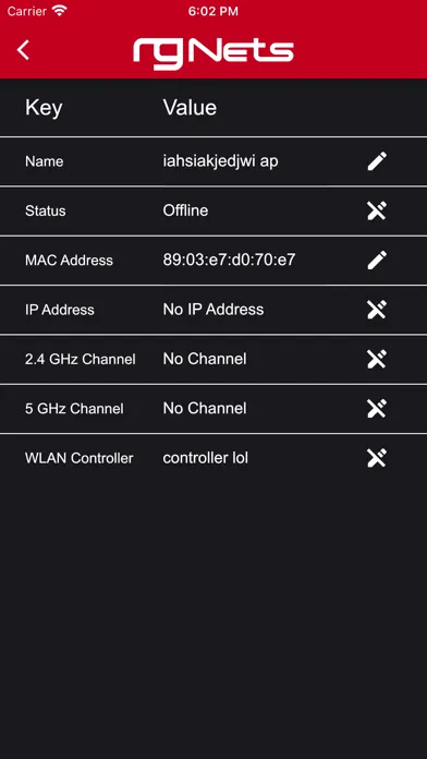 Capturas de tela do rXg Access Point Monitor Pro