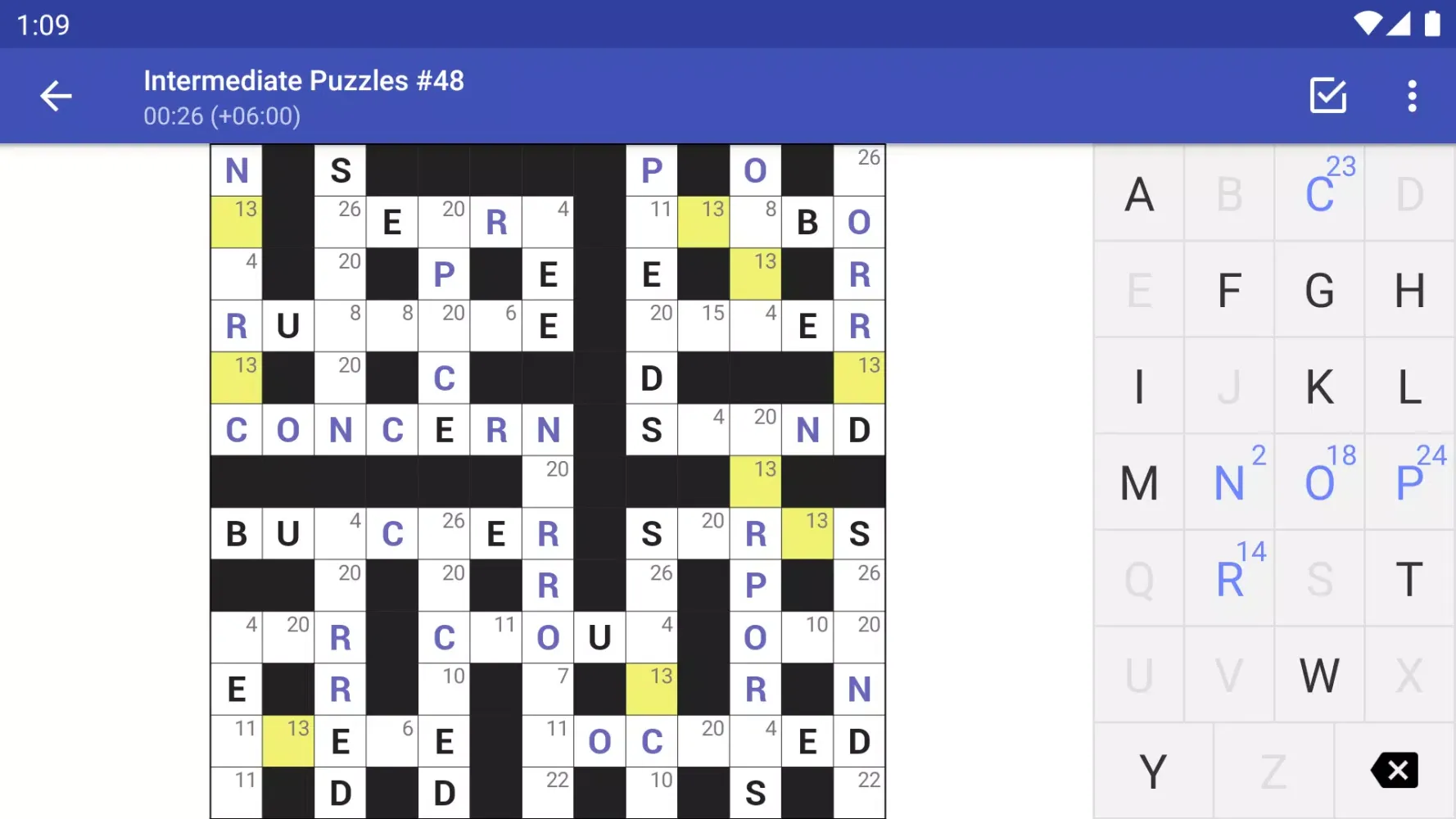 ภาพหน้าจอของ Codeword Puzzles (Crosswords)