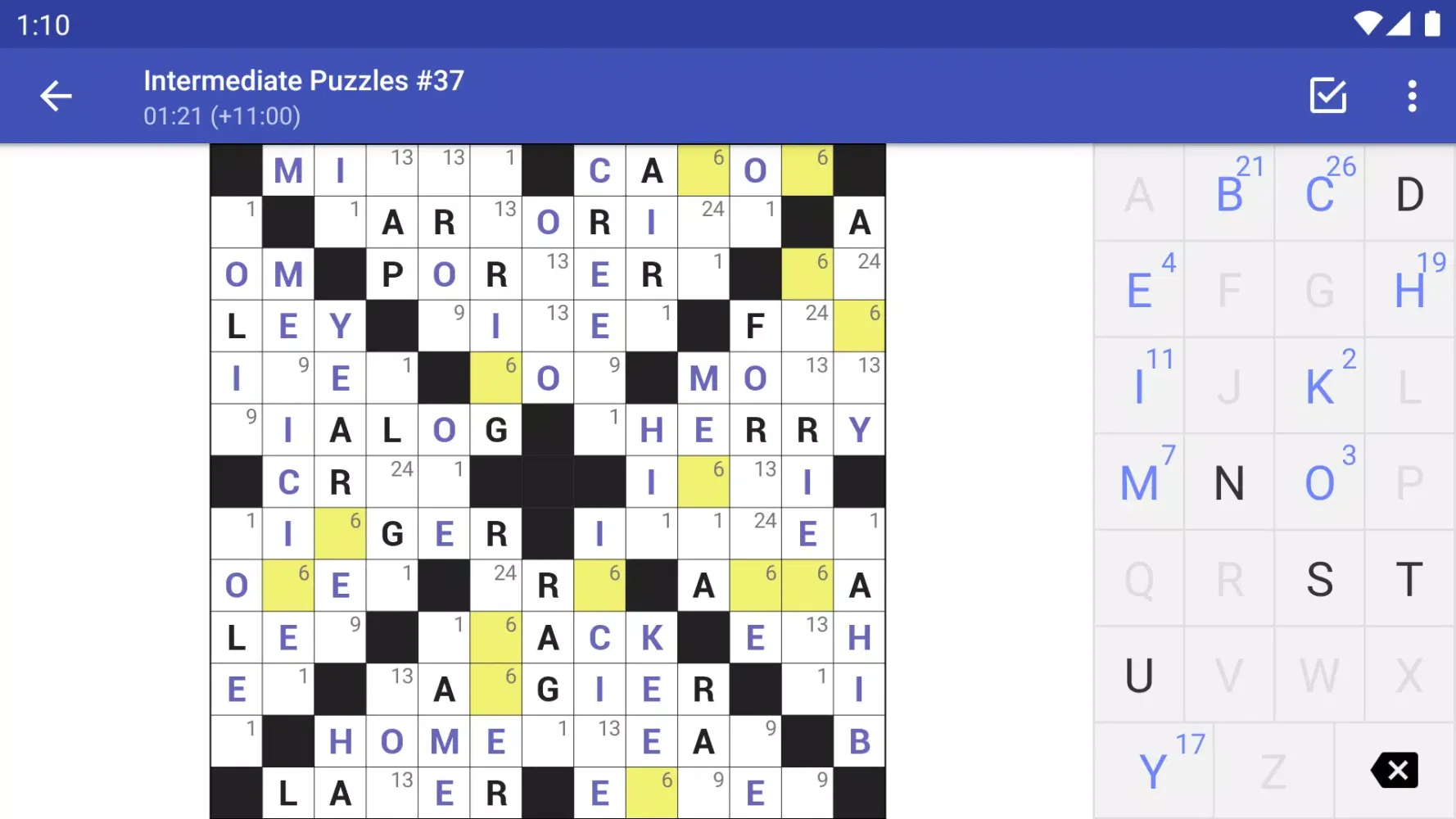 ภาพหน้าจอของ Codeword Puzzles (Crosswords)