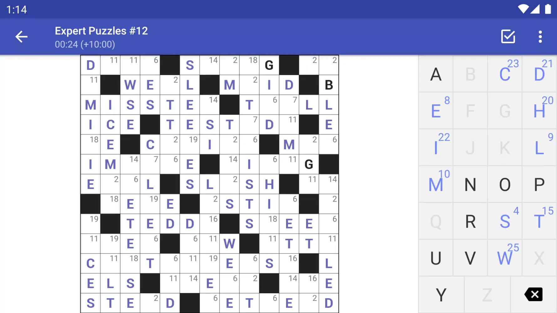 ภาพหน้าจอของ Codeword Puzzles (Crosswords)