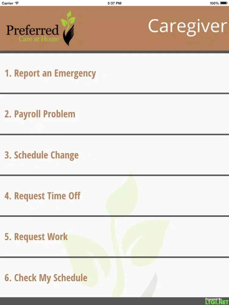 Скриншоты Preferred Care at Home - Caregiver Chattanooga iPad 