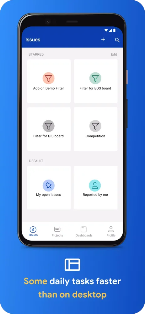 ภาพหน้าจอของ Mobility for Jira - Team