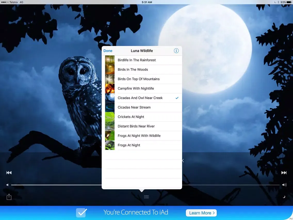Sleepmaker Wildlife 2 iPad 应用截图